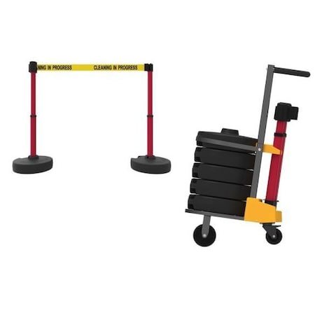 Accuform MOBILE BANNER STAKE STANCHION CART PRB903RD PRB903RD